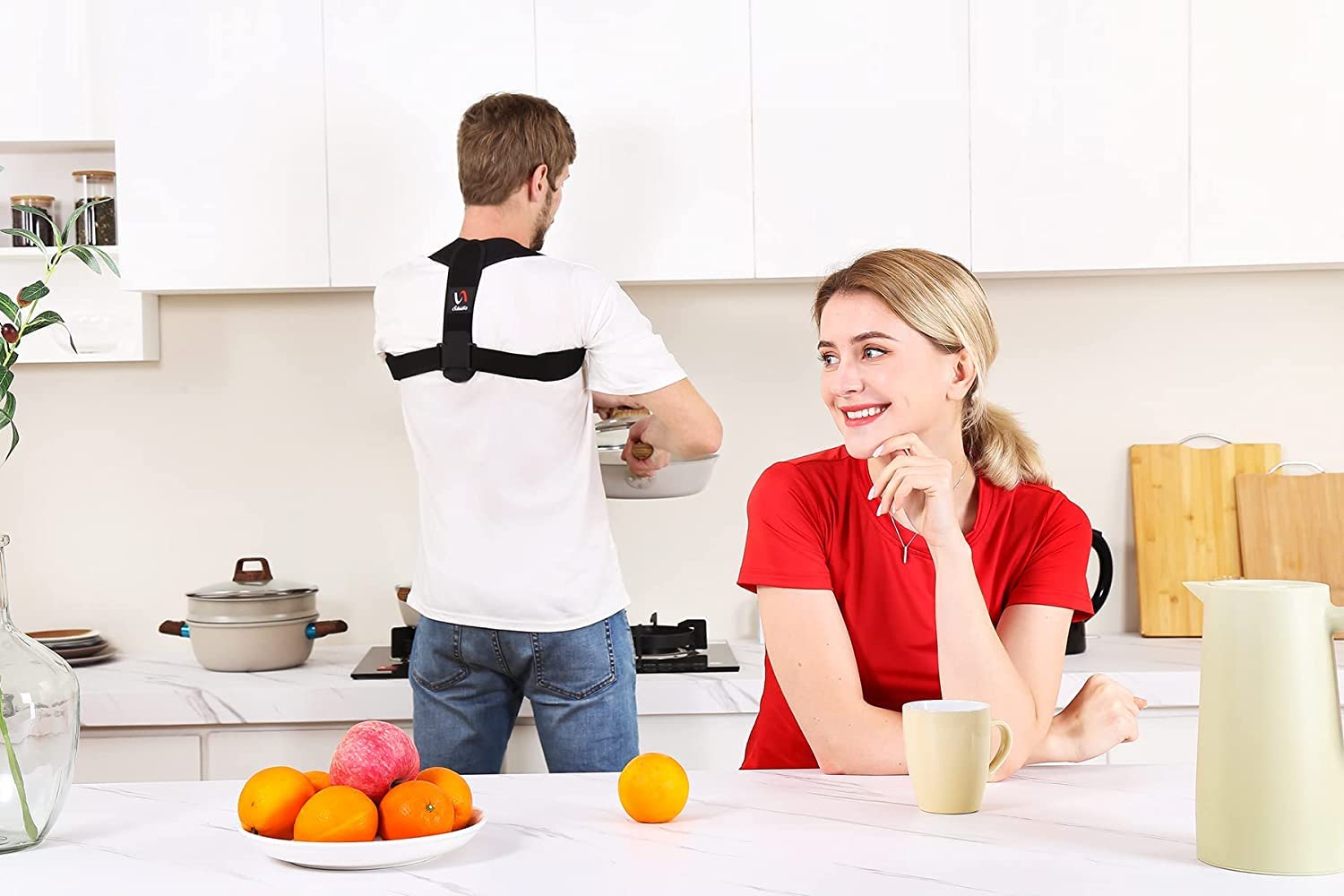 Posture Corrector for Men & Women – Adjustable Back Straightener Support Brace for Upper Back, Shoulders & Neck Pain Relief