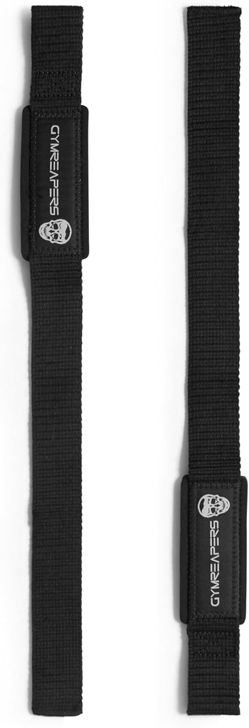 Lifting Wrist Straps for Weightlifting & Powerlifting – Padded Neoprene 18” Cotton Deadlift Straps for Bodybuilding & Strength Training