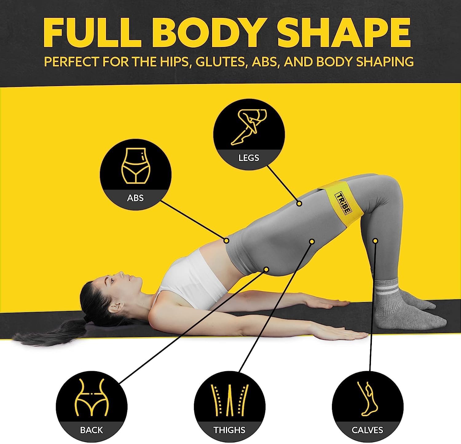 5 Pack Resistance Bands for Working Out – Fabric Booty Bands for Legs & Glutes – Hip Training & Physical Therapy Exercise Bands for Men & Women