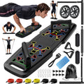 Push Up Board Home Gym Set – Portable Full Body Workout Kit with Pilates Bar, Resistance Bands, Ab Roller & 20 Fitness Accessories